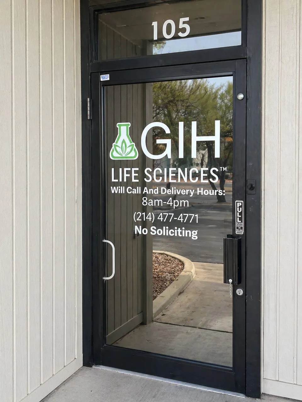 GIH Life Sciences front entrance at Suite 105