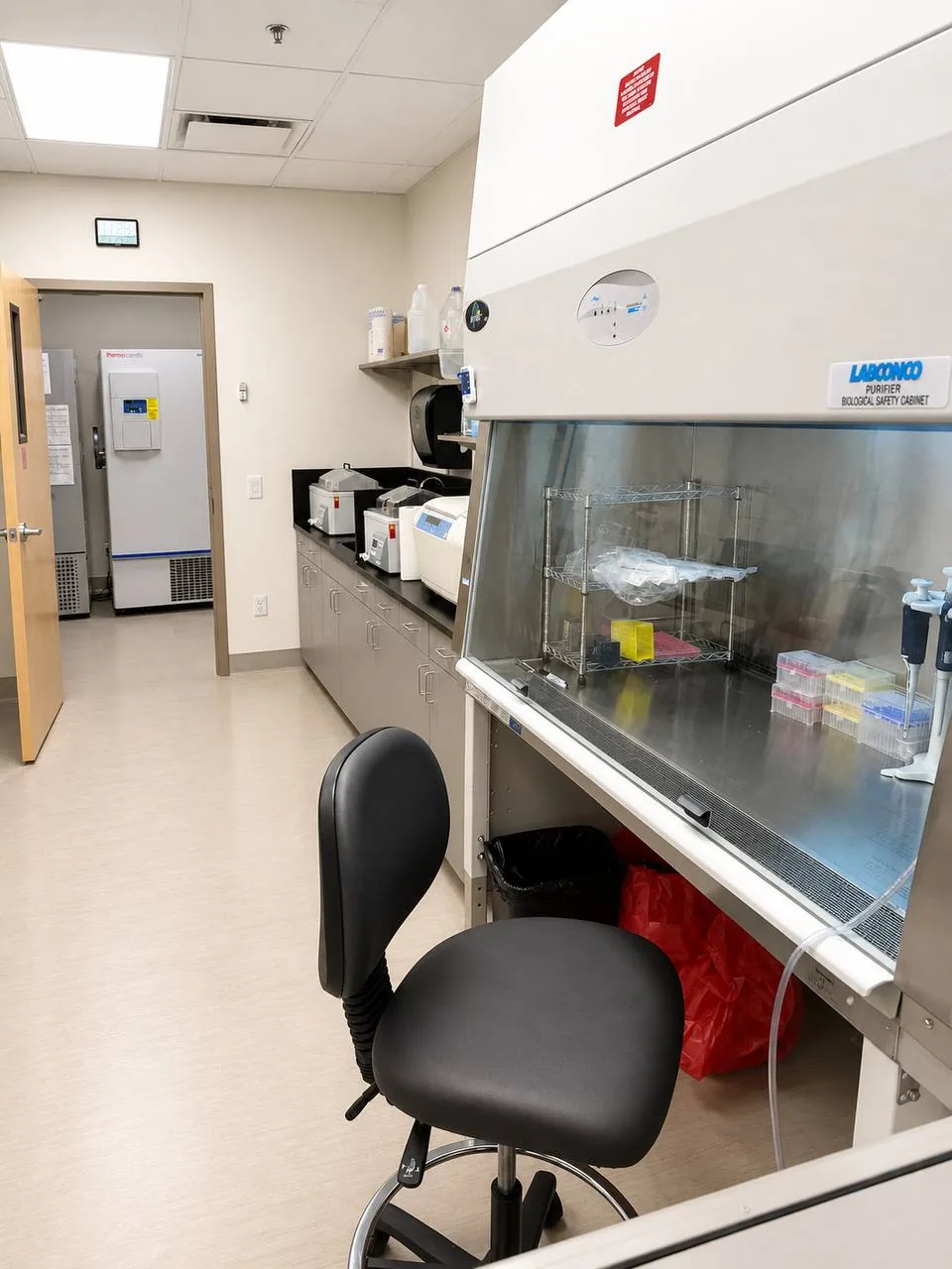 GIH biological safety cabinet and testing station inside the laboratory