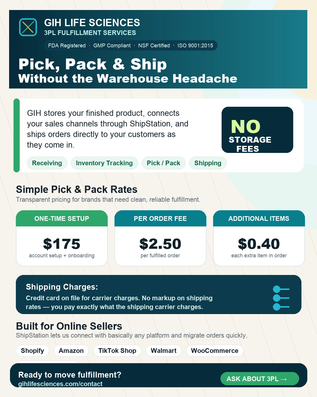 GIH Life Sciences 3PL shipping sales flyer preview